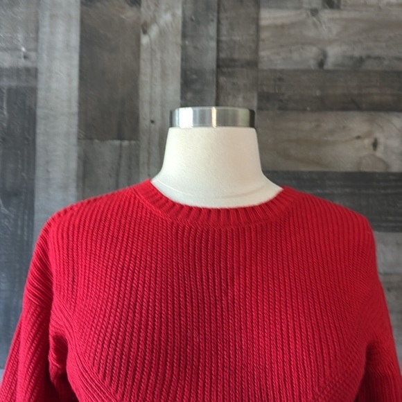 89th and Madison red knit sweater large relaxed fit preppy classiccore academia - Picture 3 of 10